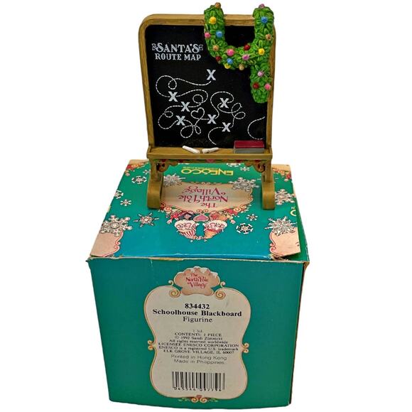 Enesco The North Pole Village Schoolhouse Blackboard Sandra Zimnicki 834432 HTF - Picture 1 of 5